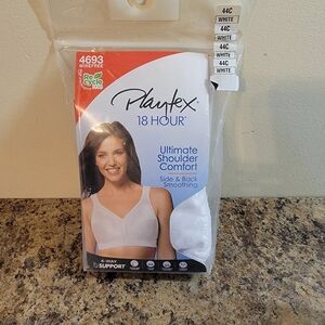 Playtex 18 Hour 4693 Wirefree Ultimate Shoulder Comfort Bra NEW White